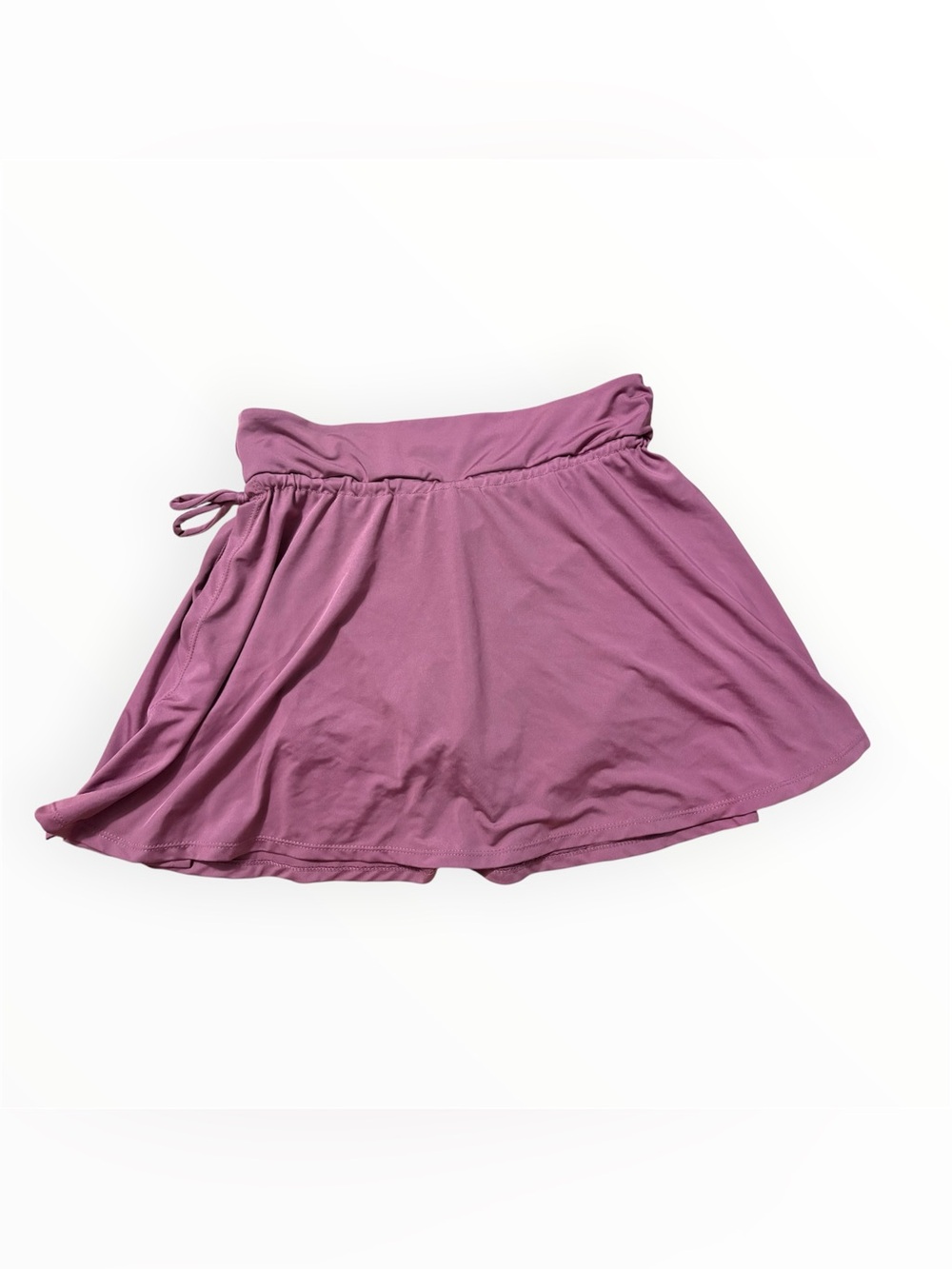 SHEIN Dusty Mauve Skater Mini Skirt with Drawstring